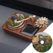 Rotating Solar Retro Record Player Car Air Fresheners