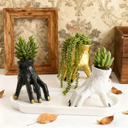 Nightcrawl Gothic Hand Ceramic Planter Pot
