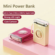Mini Cute Built-in Cable LED Powerbank