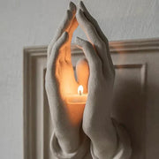 Praying Hands Nordic Wall Candle Holder