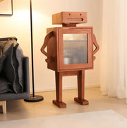 Playful Happy Robot Retro Cabinet