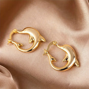 Dolphin Hoop Ocean Inspired Earrings