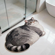 Chubby Cat Quick Dry Bath Mat