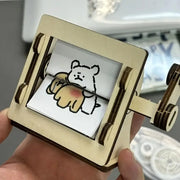 DIY Wooden Hand-Cranked Animation Machine Desktop Decor Kit