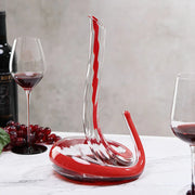 Artisan Blown Snake-Shaped Glass Wine Separator