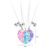 Magnetic Peach Broken Heart Necklace