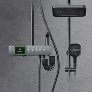 Rhythmic Rain Piano Key Style Control Elegant Rainfall Shower Set
