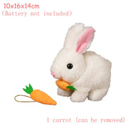 Carrot Munching Interactive Bunny Plush Toy