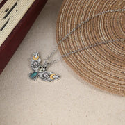 Quiet Watcher Owl Charm Necklace