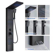 Rainfall Multi-Jet Panel Adjustable Pressure Shower Set