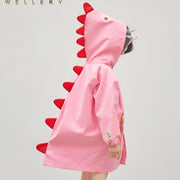Happy Dinosaur Outdoor Hooded Kids Raincoat