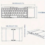 Foldable RGB Wireless Built-in Touchpad Backlit Travel Keyboard