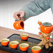 Pumpkin Tree Shape Vintage Tea Set