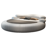 Italian Style Minimalist Circle Leather Dream Master Bed