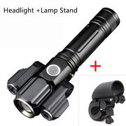 Three Head Rechargeable Rotatable Flashlight