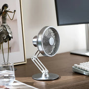 Height-Adjustable Stand Compact Turbo Mini Desk Fan