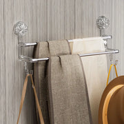 Double Rod Strong Suction Power Towel Rack