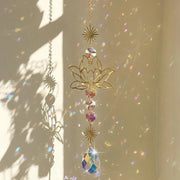 Lotus Crystal Sun Catcher Rainbow Prism