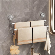 Double Rod Strong Suction Power Towel Rack
