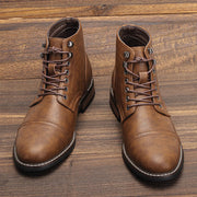 Timeless Vintage Leather Lace-Up Everyday Casual Boots