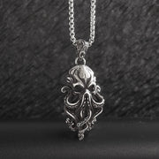 Gothic Skull Octopus Tentacle Necklace