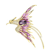 Colorful Flying Phoenix Brooches