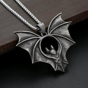 Gothic Night Bat Pendant Necklace