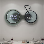 3D Luminous Modern Led Digital Bike Wall Clock