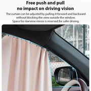 Magnetic Slide Retractable Rail Car Window Curtains