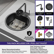 Orbico Deep-Basin Round Stainless Steel Kitchen Sink