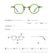 Irregular Shape Geeky Titanium Eyeglasses