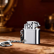 Spark Tag Metal Windproof Kerosene Keychain Lighter