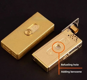 Retro Upward Slide Flame Gasoline Lighter