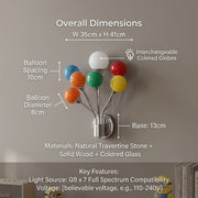 Colorful Balloon Glass Globe Wall Lamp