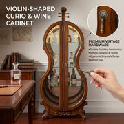 Violin Silhouette Curio Display Cabinet