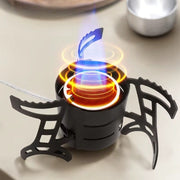 Dual-Core Blue Flame Outdoor Cooking Stove