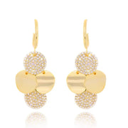 Crystal Radiance Round Tassel Earrings