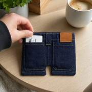 Pocket Pants Mini Denim Zip Wallet