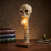 Witching Hour Skull Spine Desk Lamp