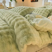 Soft Dream Furry Velvet Comforter Bedding Set