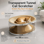 Window Seat Transparent Tunnel Cat Scratcher Lounge Bed