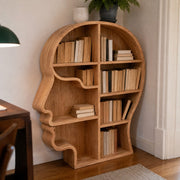 Mindshelf Face Silhouette Decorative Wooden Bookcase Shelf