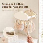 Pinned Cloud-Design Suction Foldable Laundry Rack