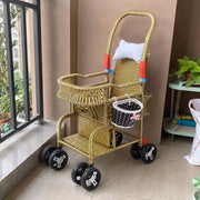 Bellaria Lightweight Vintage Rattan Summer Baby Stroller