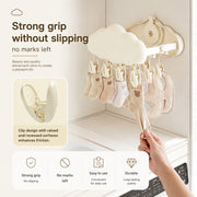 Pinned Cloud-Design Suction Foldable Laundry Rack