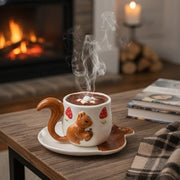 Forest Squirrel Artisan Tea Cup