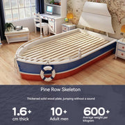 Sailor Ocean Adventure Wooden Boat Kids Bed