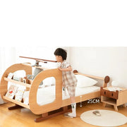 Helicopter Inspired Premium Wooden Built-in Storage Kids Bed