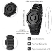 Magnetic Ball Pointer Quartz Watch