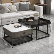 Nordic Nested Dual-Layer Elegant Coffee Table